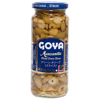 【FOOD de WINE】GOYA グリーンオリーブ スライス 340g / イマイ(GOYA SLICED GREEN OLIVE)